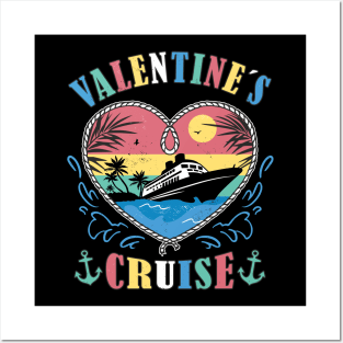 Valentine´s Cruise Valentine´s Day Matching Couple Vacation Posters and Art